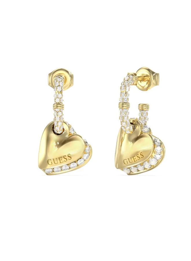 جس أقراط هوب مرصعة بالقلوب